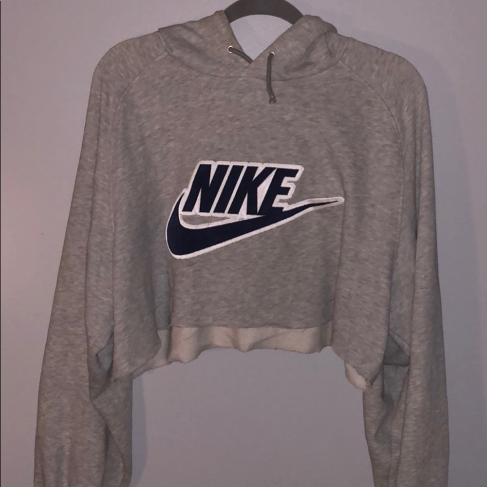 Nike hooded cropped sweatshirt